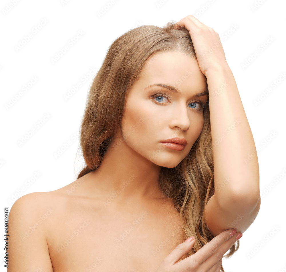 beautiful woman with long hair