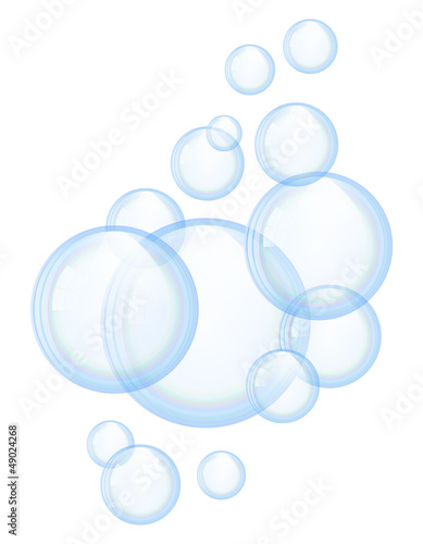 Vector soap bubbles