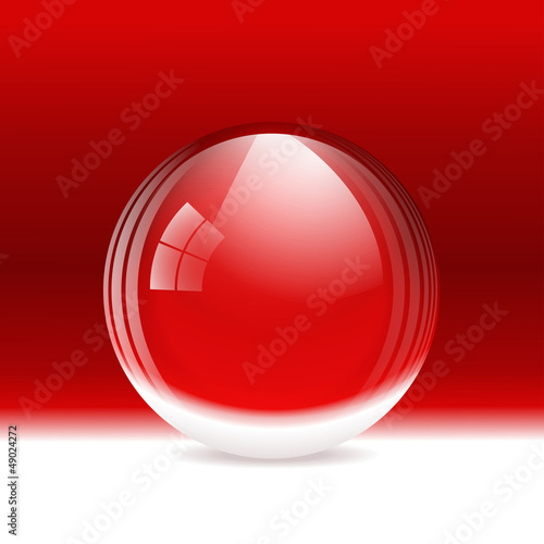 Vector snow globe. Layered.