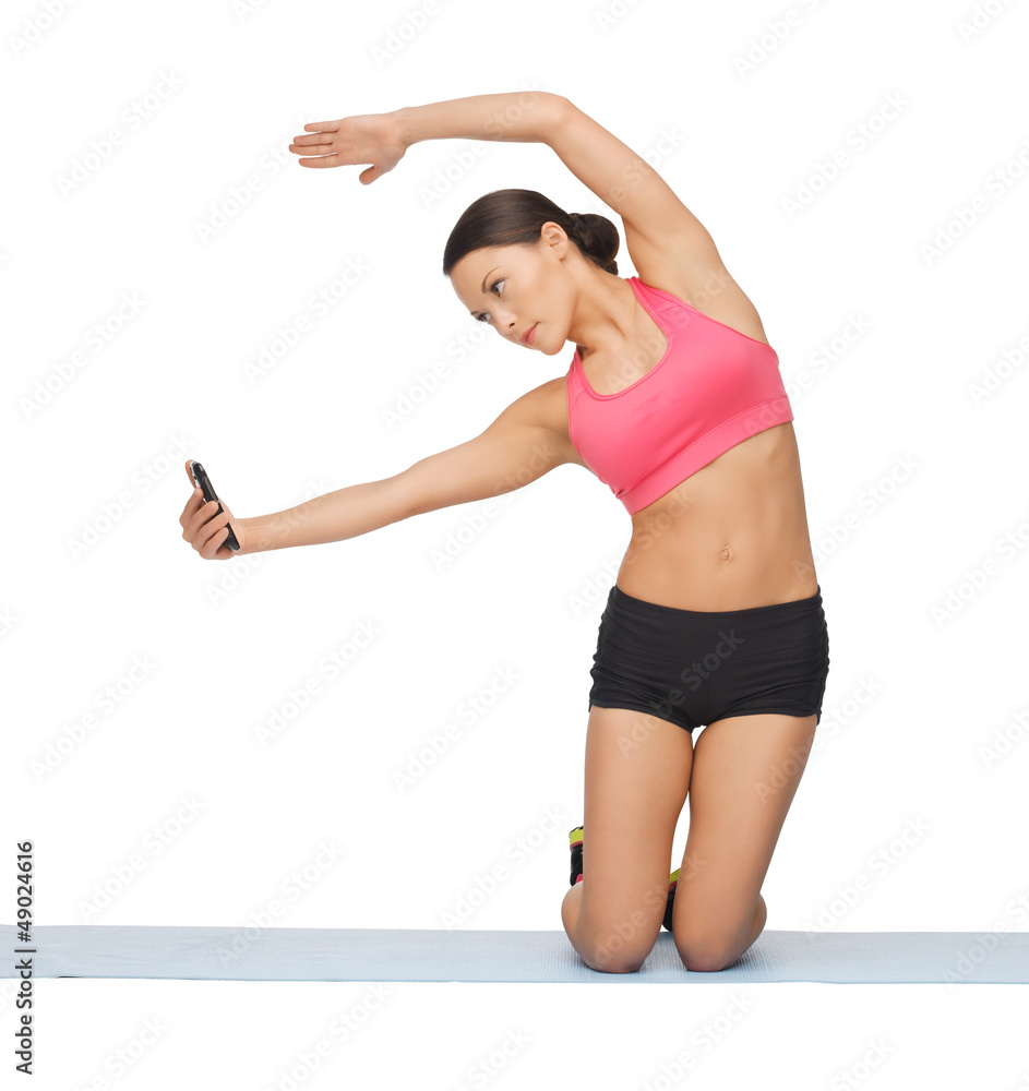 beautiful sporty woman doing exercise beautiful sporty woman doing exercise