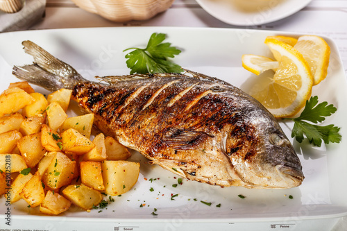 Photography Whole fried dorado
