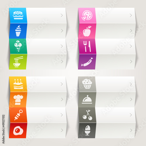 Rainbow - Food and Restaurant icons / Navigation template