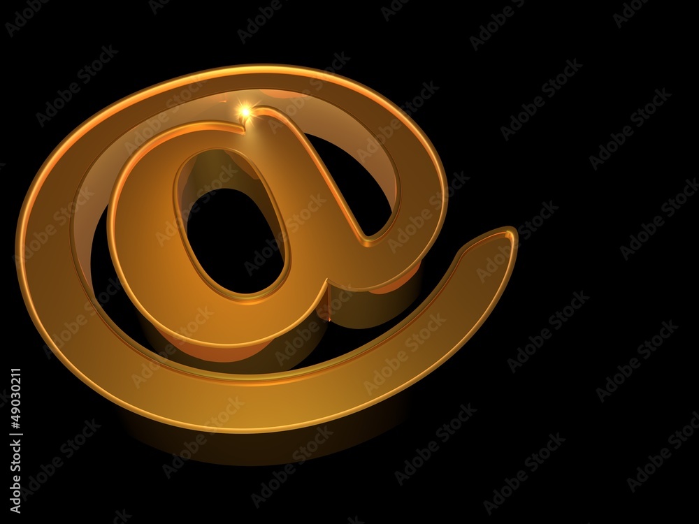 Goldenes Email-Symbol Liegend