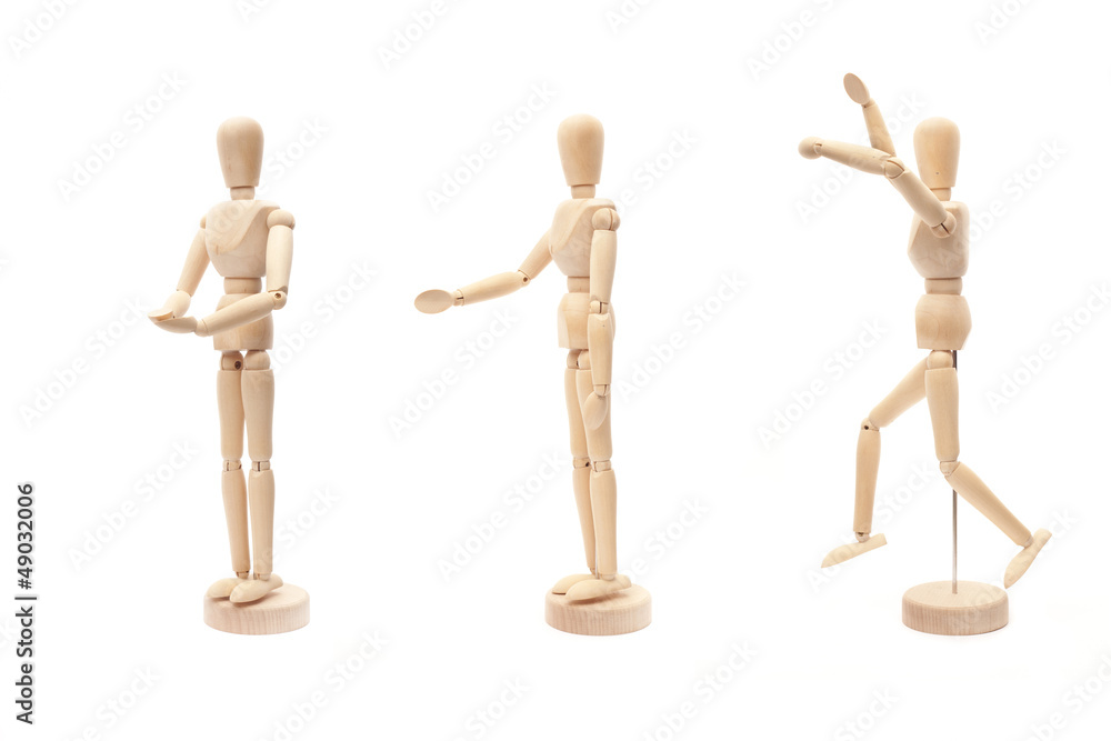 Collection of Artist mannequin in various poses Collection of Artist mannequin in various poses
