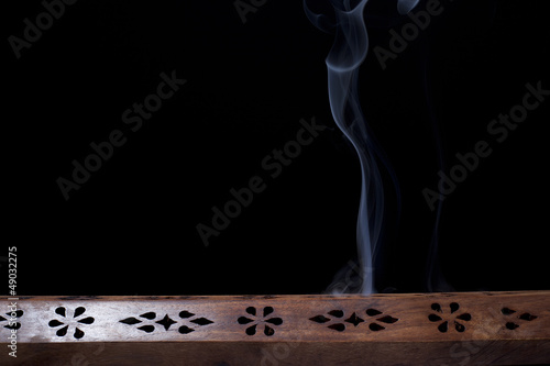 India incense coverd in magic anique box photo