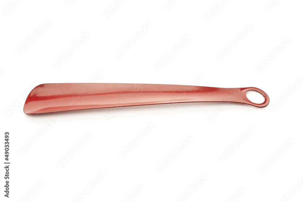 Red slip-on spoon isolated on white background Red slip-on spoon isolated on white background
