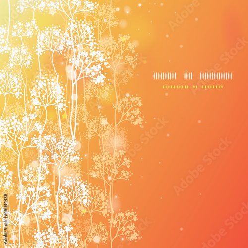 Vector magical autumn forest square template background with