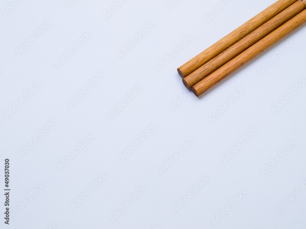 Obraz premium Wooden pencil isolated on white background