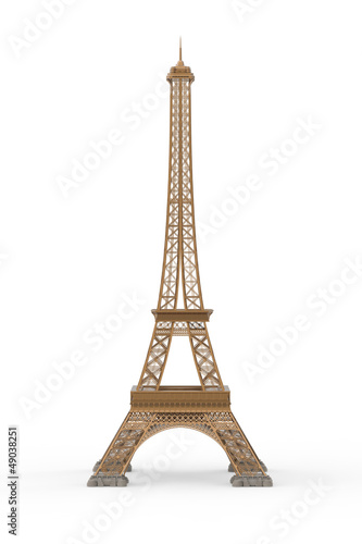 Eiffel Tower Isolated on White Background © nerthuz