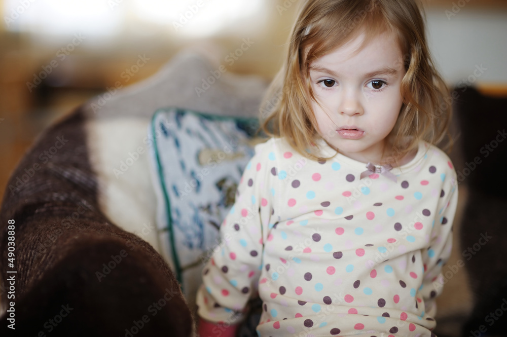 Sad little girl portrait Sad little girl portrait