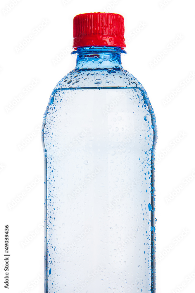 Plastic bottle of drinking water isolated on white Plastic bottle of drinking water isolated on white
