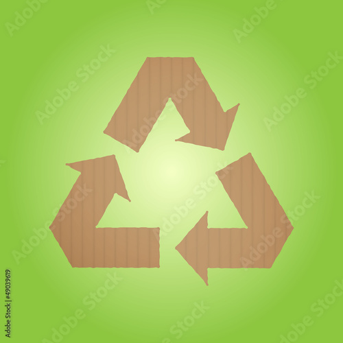 cardboard recycle sign
