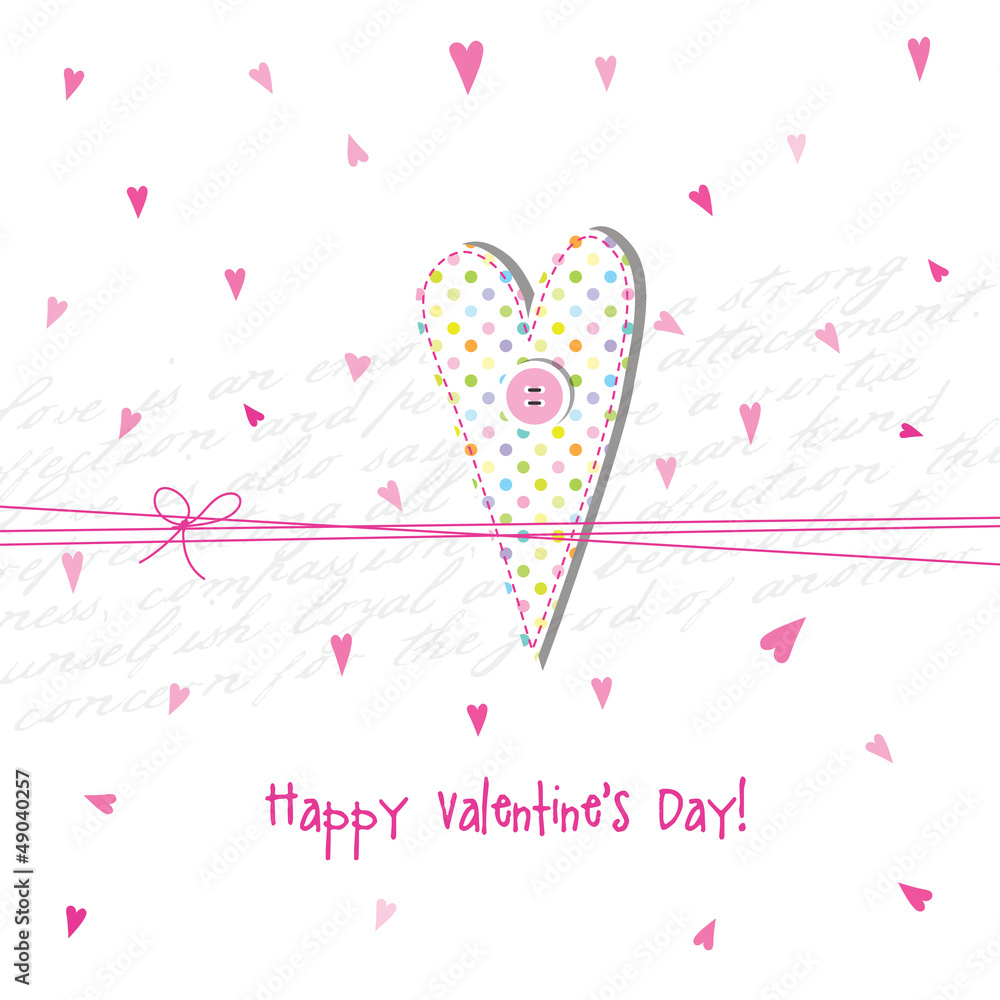 Valentine's card with copy space