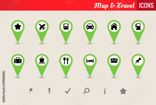 Map & Travel Vector Icon Set
