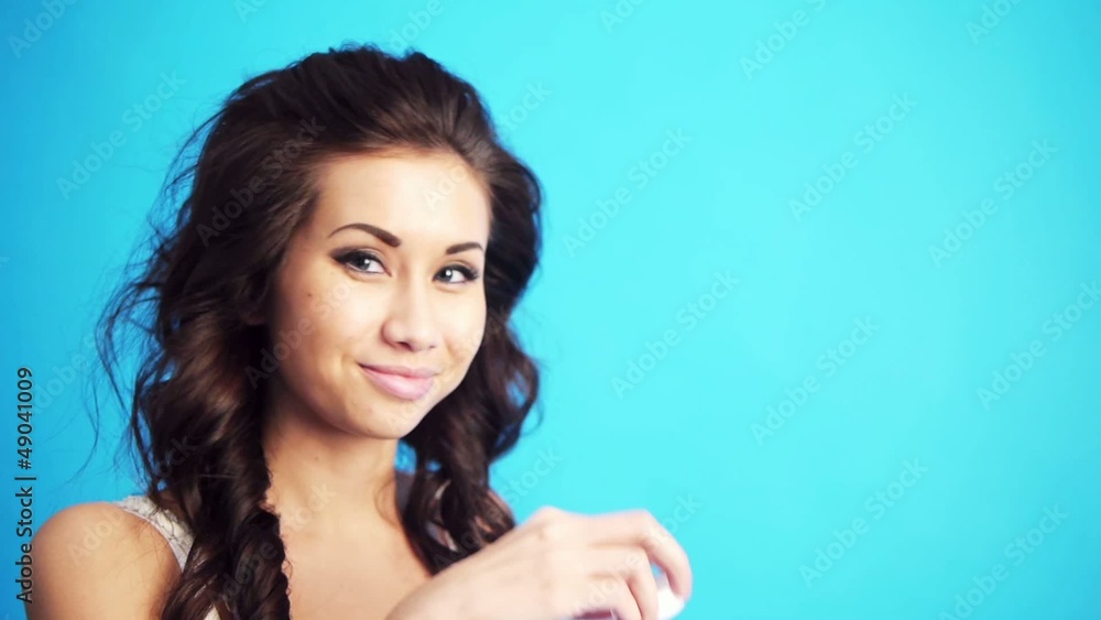 beautiful young woman blowing bubbles beautiful young woman blowing bubbles
