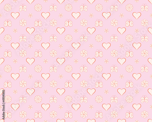 pink seamless pattern for Valentines Day