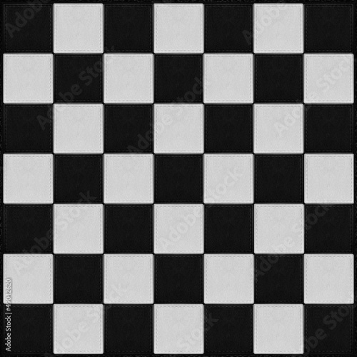 black and white check