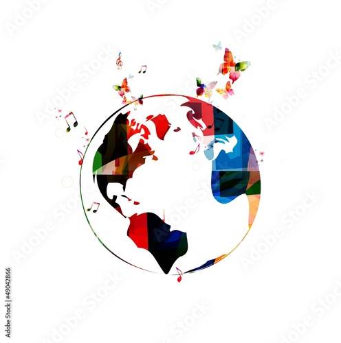 Colorful vector globe