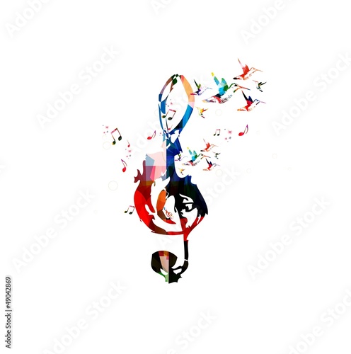 Colorful music background vector