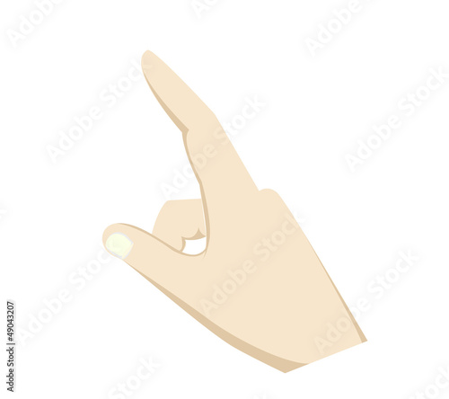 Pointing hand forefinger