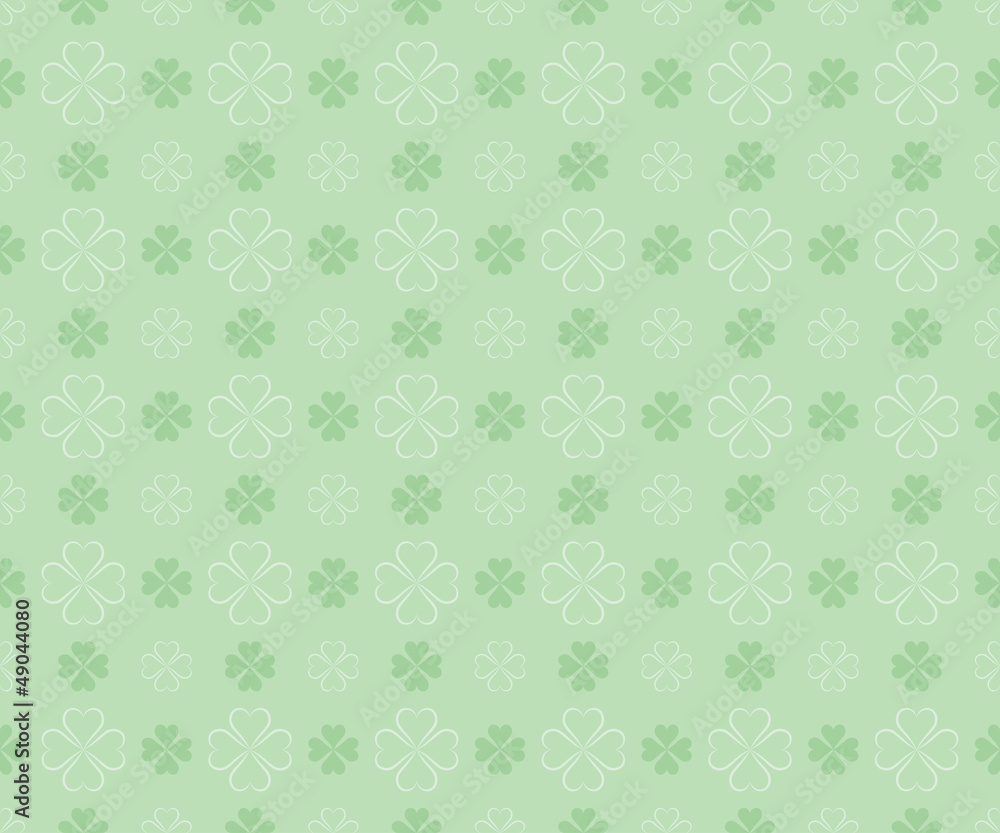 seamless pattern for St. Patrick's Day with shamrock leaves