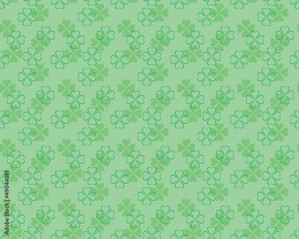 seamless pattern for St. Patrick's Day with shamrock leaves