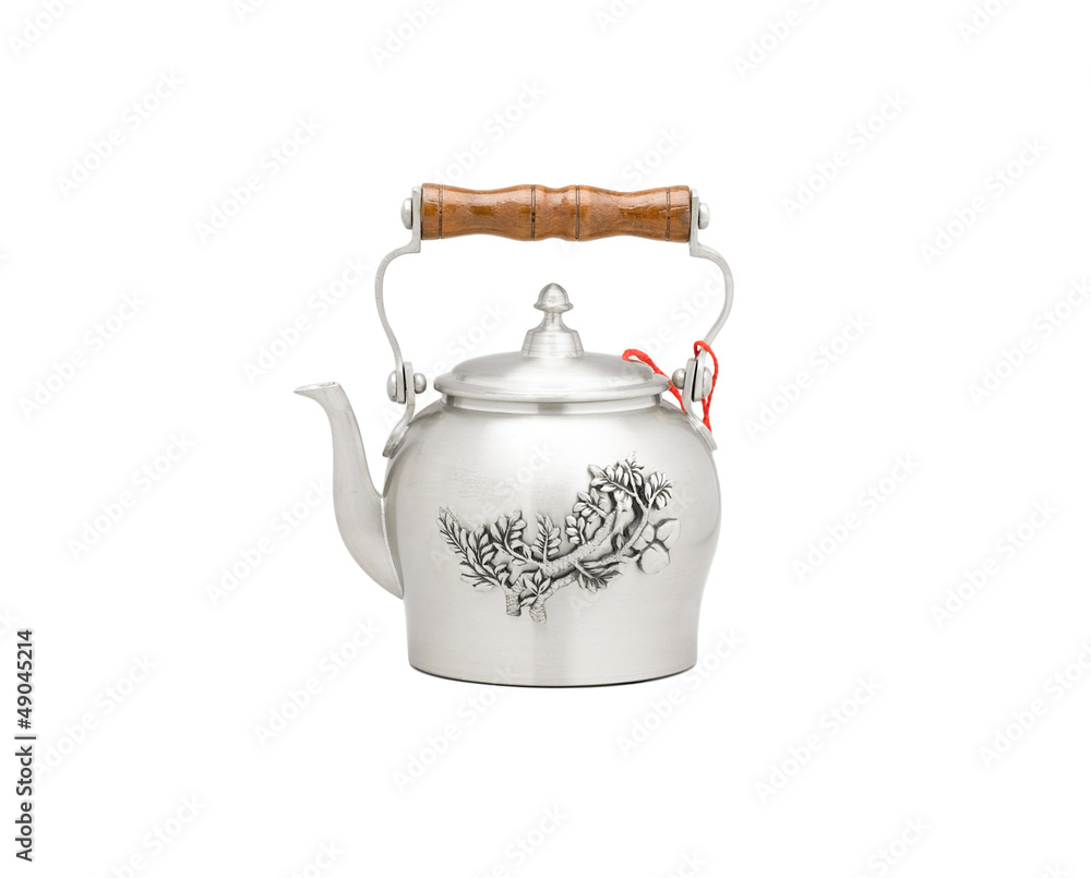 A little pewter teapot in chinese style A little pewter teapot in chinese style