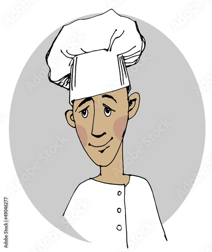 Chef cook cartoon face