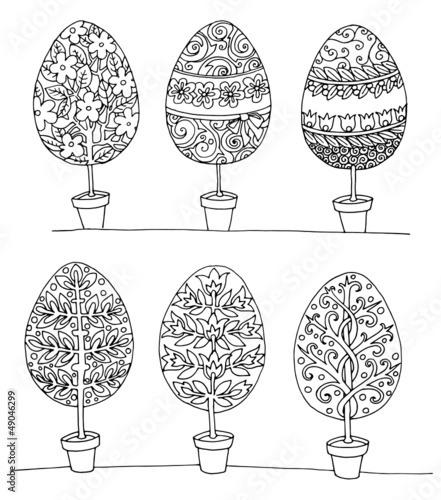 Set of Easter eggs