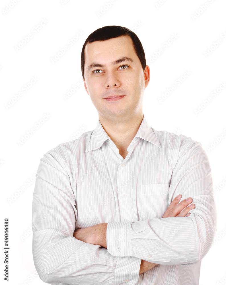 Portrait of young smiling businessman isolated Portrait of young smiling businessman isolated