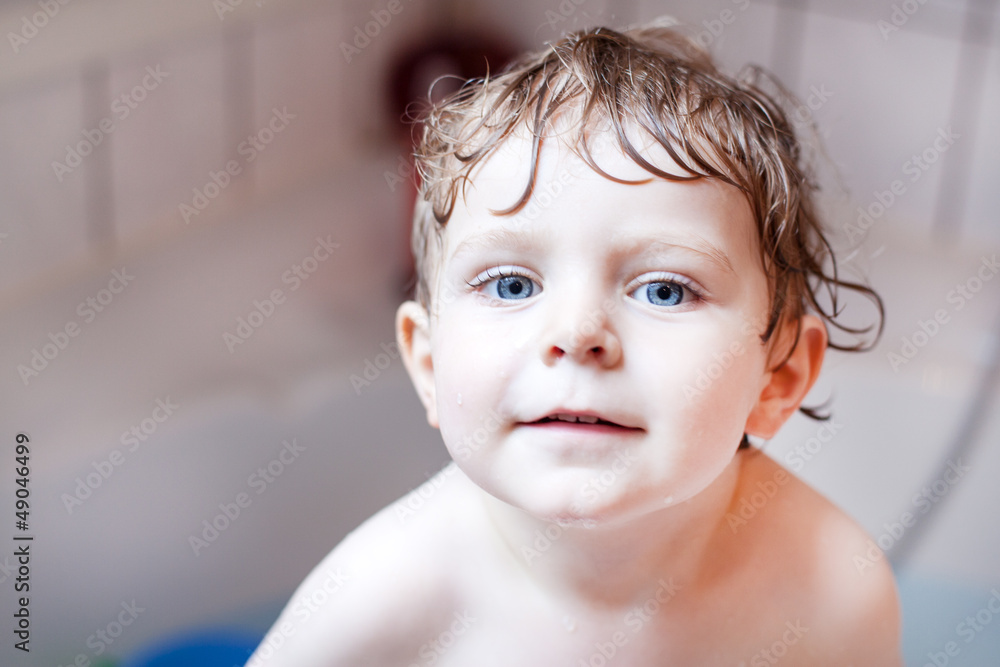 Little toddler boy taking a bath Little toddler boy taking a bath