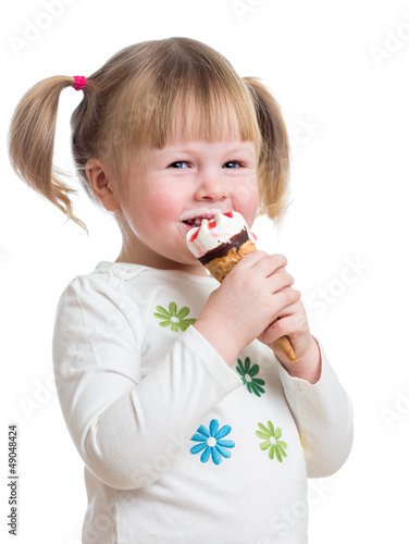 cute little girl eating ice...