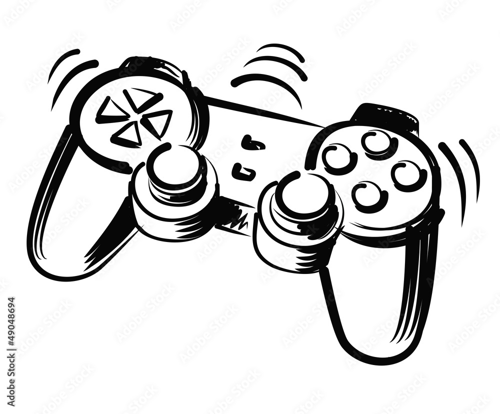 illustration of joystick #49048694 - Obraz - Fototapety fototapetka.eu