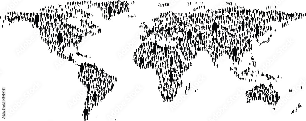 Fototapeta People World Map