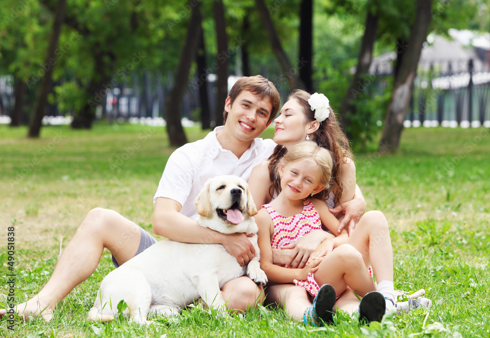 Fototapeta premium Happy family having fun outdoors