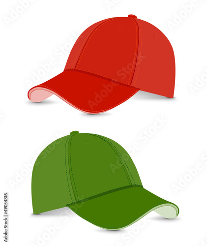 baseball cap green+red