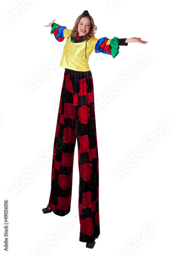 jester on stilts