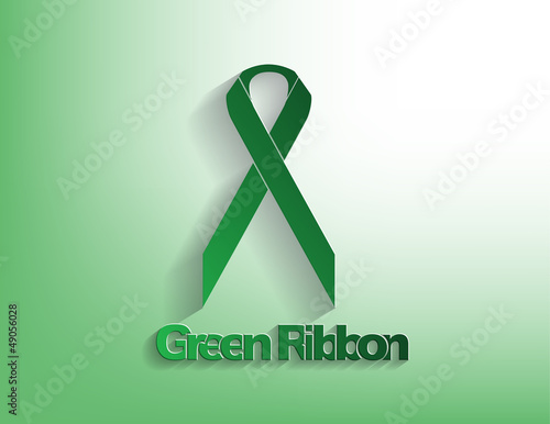 Green awareness Ribbon