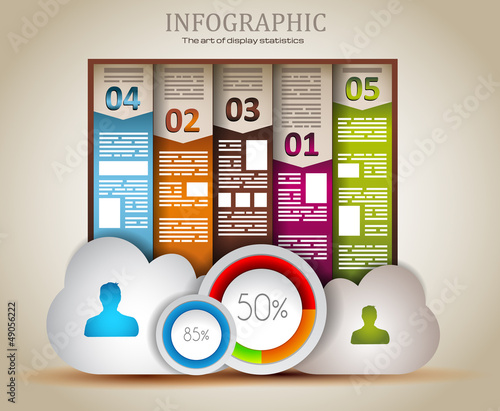 Infographic elements - Cloud and Technology