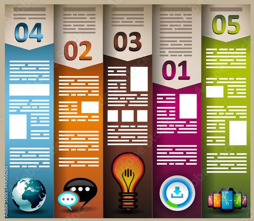 Infographic elements - Cloud and Technology