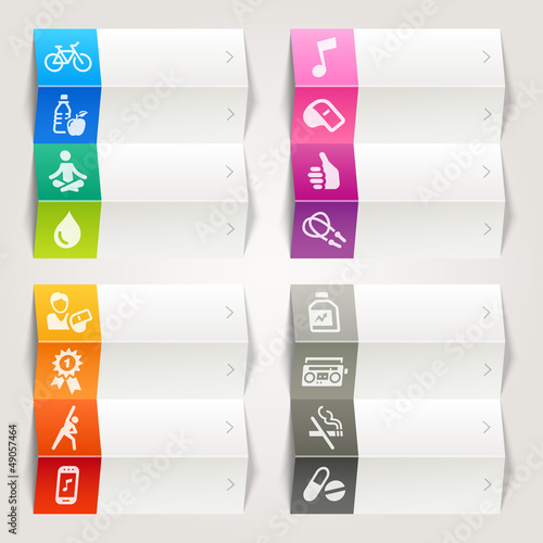 Rainbow - Health and Fitness icons / Navigation template