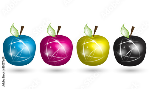 CMYK Apple Illustration