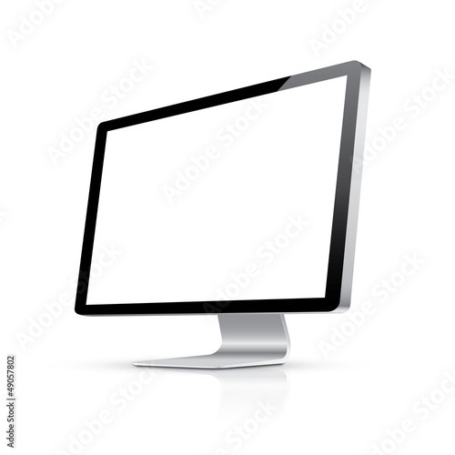 Computer display isolated on white vector EPS10