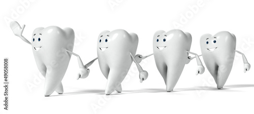 3d rendered illustration of a tooth character photo