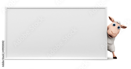 3d rendered illustration of a funny sheep