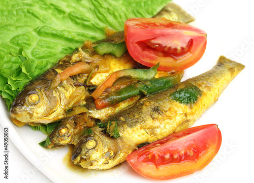 Tatkini fish curry of Indian subcontinent photo