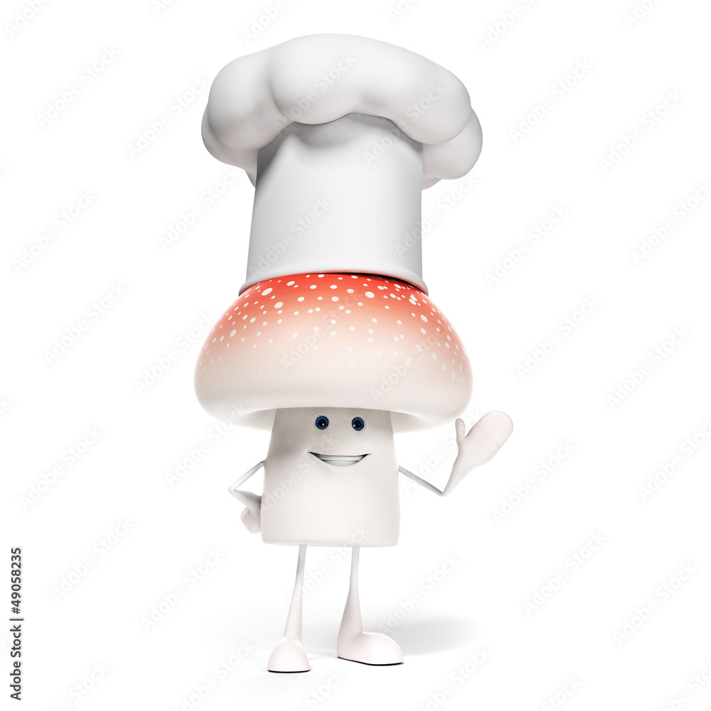 3d rendered illustration of a mushroom character 3d rendered illustration of a mushroom character
