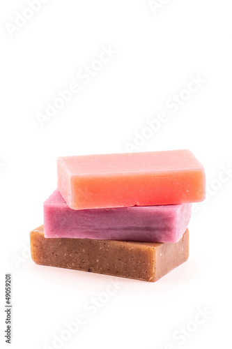Bricks of handmade soap. SPA concept.