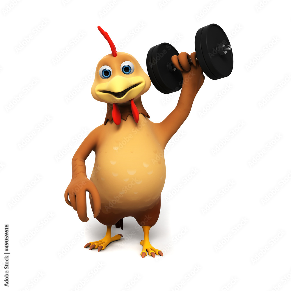 Naklejka premium 3d rendered illustration of a chicken