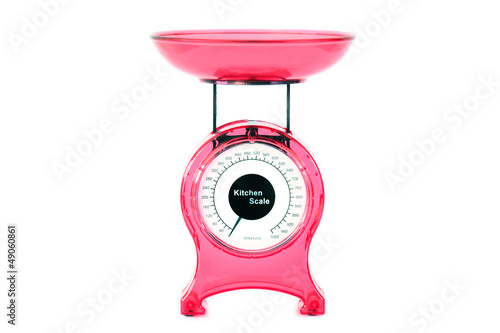 Red kitchen scales